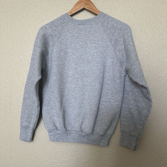 Vintage Fruit Of The Loom Fleece Sweatshirt Gray Cooperstown Baseball Youth Med - Picture 4 of 6